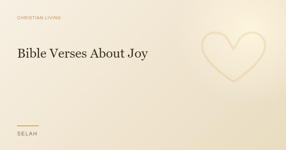 Bible Verses About Joy