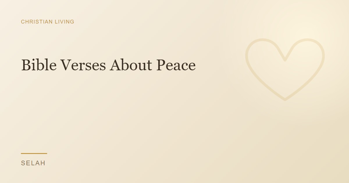 Bible Verses About Peace