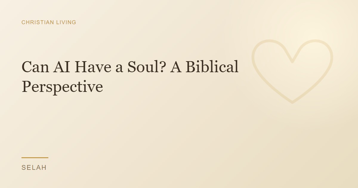 Can AI Have a Soul? A Biblical Perspective
